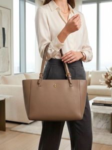 Tory Burch Tote Bag - Taupe Leather