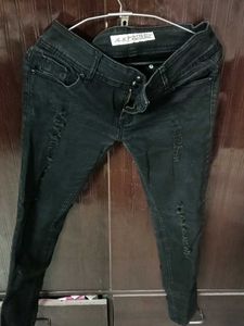 Black Distressed Jeans