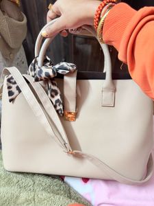 PRIMARK Elegant Handbag with Leopard Scarf