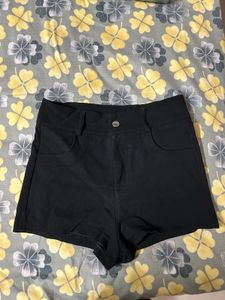 Black High-Waisted Shorts