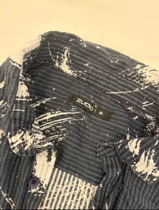 Stylish Black &amp; White Printed Shirt