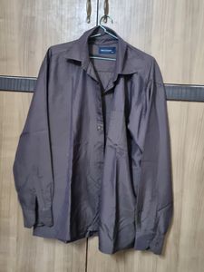 Party Wear Shirt Coffee Colour