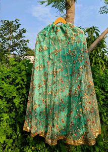 Embroidered Net Skirt