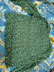 Green Polka Dot Tunic Top