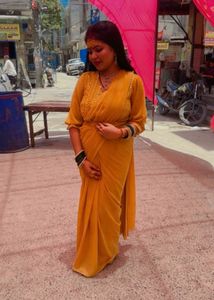 best offer!!! hurry up ( yellow readymade saree)