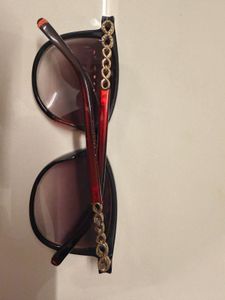 Ombre Maroon Brown Sunglasses with Gold Accent