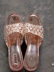 Golden Stone Heels