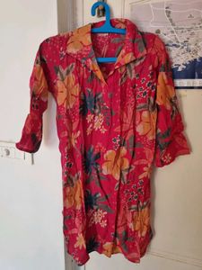 Vibrant Floral Print Kurta
