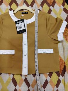 Stylish Mustard Cropped Top