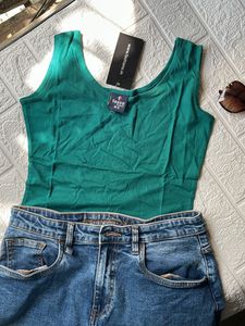 Green tank top