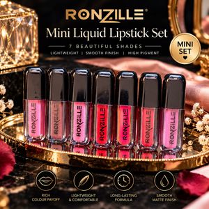 RONZILLE Mini Liquid Lipstick Set – 7 Shades