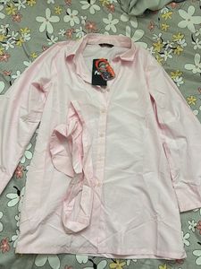 Chic Pink Shirt Dress