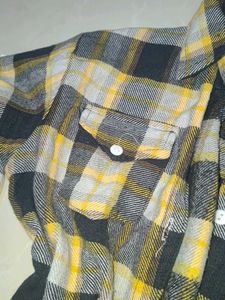 Distressed Plaid Flannel Shirt