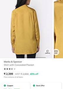 Marks &amp; Spencer Concealed Placket Shirt