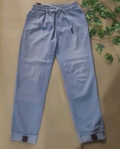 Women Reqular Fit Blue Cotton Blend Denim Jeans