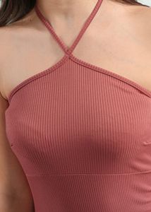 Trendy Halter Neck Bodycon Dress
