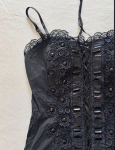 Black Lace Corset Top
