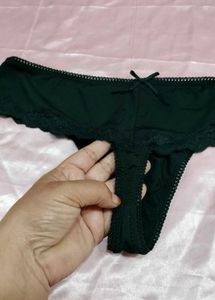 Lace Trim Thong Panties (3-Pack)