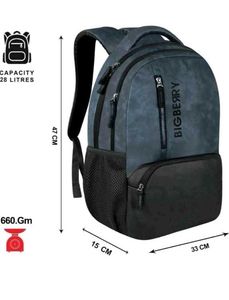 BIGBERRY Stylish Lether Black Backpack (RH)