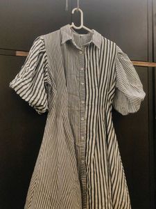 Price Drop! Korean Soft Striped Shirt Dress