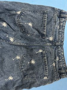 Embroidered Denim Jeans