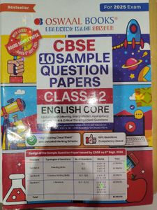Books > Exam Prep | CBSE Class 12 Oswal 10 English Sample Papers | Freeup