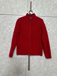 Uniqlo Burnt orange Fleece Zip-Up Jacket
