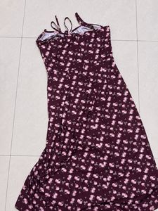 Floral Print Spaghetti Strap Midi Dress