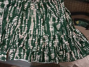 Stylish Green Tie-Dye Midi Dress