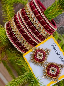 Handmade Bangle &amp; Earring Set