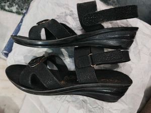 Black Sandals with Adjustable Straps