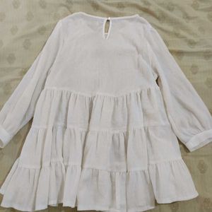 White Tiered Tunic Top