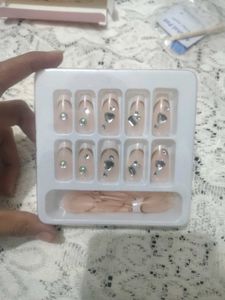 Press-On Nails with Rhinestones
