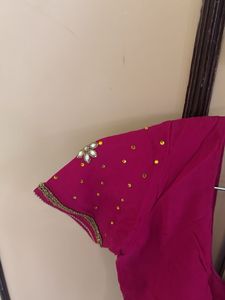 Stunning Pink Embellished Saree