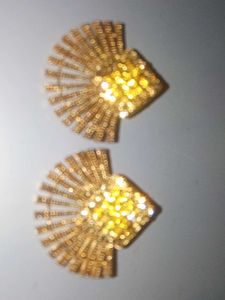 Sparkling Gold Toned Earrings