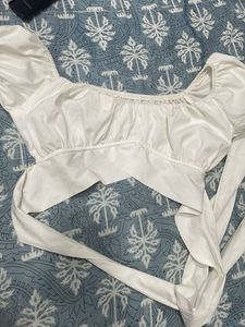 White Crop Top