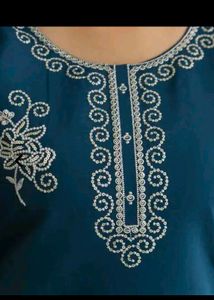 Elegant Teal Embroidered Kurta Set