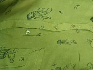 Olive Green Cactus Print Shirt – Casual &amp; Stylish