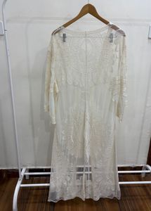 Mesh Lace Detail Cape