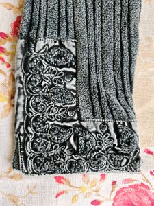 Grey Sweater with Embroidery details