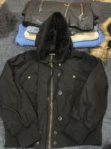 Chic Black Winter Parka Jacket