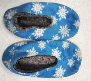 Cute Blue Snowflake Slippers