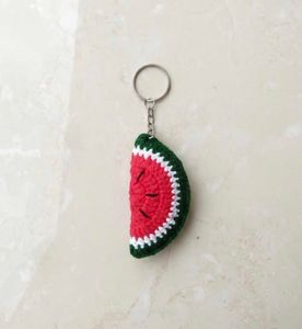 Handmade Watermelon Slice Keychain