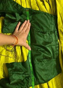 Elegant Dark Green half saree