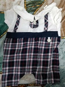 Adorable Plaid Baby Romper