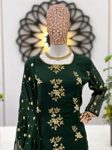 Top Plazzo and Dupatta with Heavy Embroidery Work