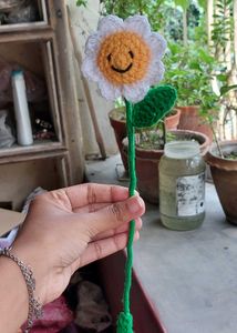 Crocheted scooty charm.