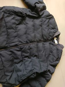 Black Puffer Bomber Jacket