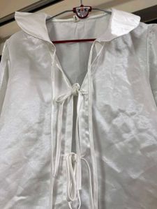 PINTEREST WHITE SATIN SHIRT