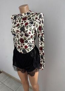 Forever 21 Floral Long Sleeve Bodysuit